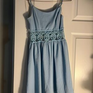 Charlotte Russe Sky Blue Kids Dress with Lace